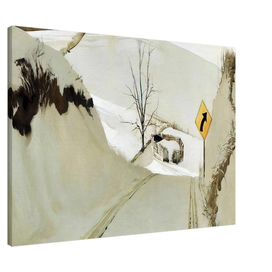 Andrew Wyeth - RING ROAD Canvas - 20x30 cm / 8x12 inches-canvas