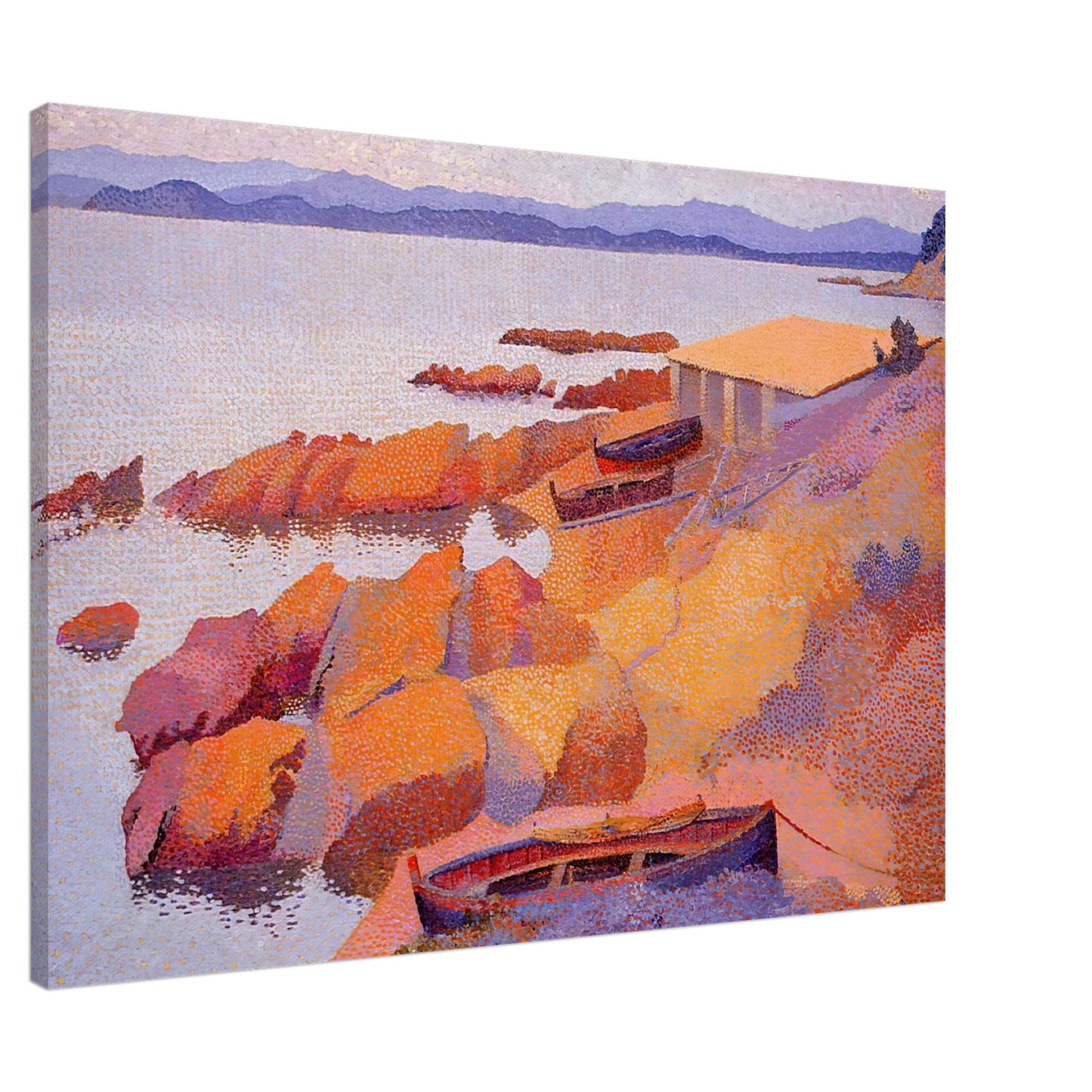 Henri-Edmond Cross - Coast Near Antibes Canvas - 20x30 cm / 8x12 inches-canvas