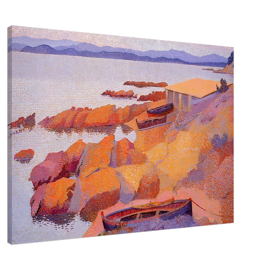 Henri-Edmond Cross - Coast Near Antibes Canvas - 20x30 cm / 8x12 inches-canvas