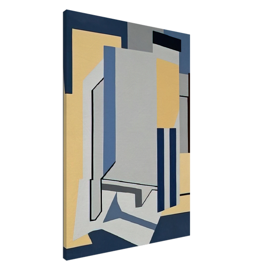 Ralston Crawford - St. Ann Street - 1954 Canvas - 20x30 cm / 8x12 inches-canvas