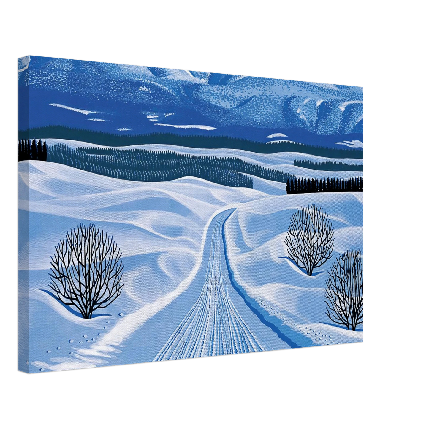 Hiroshi Nagai - Winter Roads Canvas - 70x100 cm / 28x40 inches-canvas