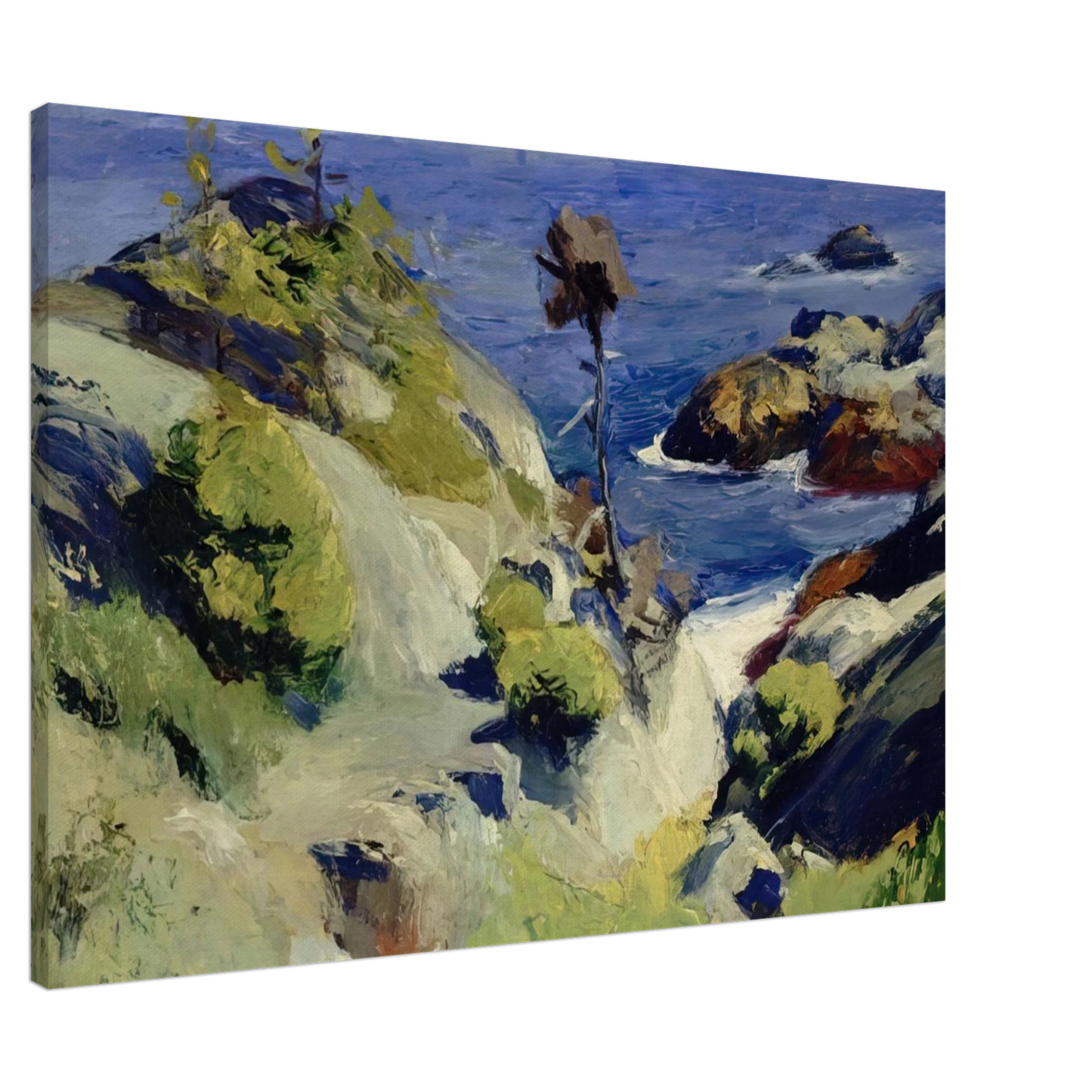 Edward Hopper - Monhegan Landscape Canvas - 20x30 cm / 8x12 inches-canvas