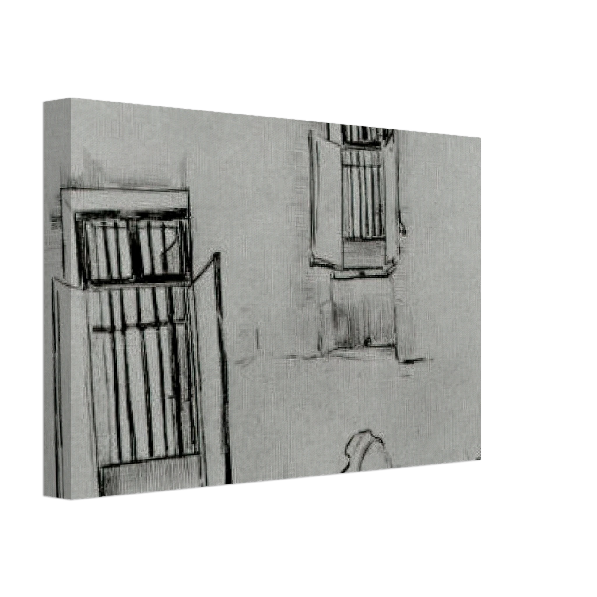 Vincent van Gogh - Barred Windows Canvas - 70x100 cm / 28x40 inches-canvas