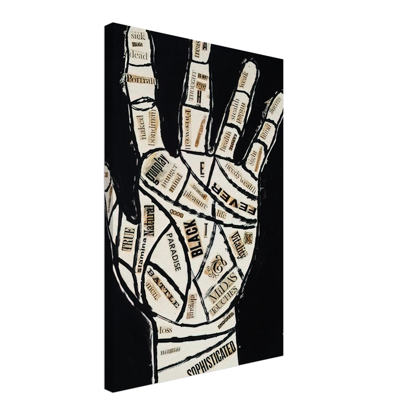 Andy Warhol - Hand Canvas - 40x60 cm / 16x24 inches-canvas