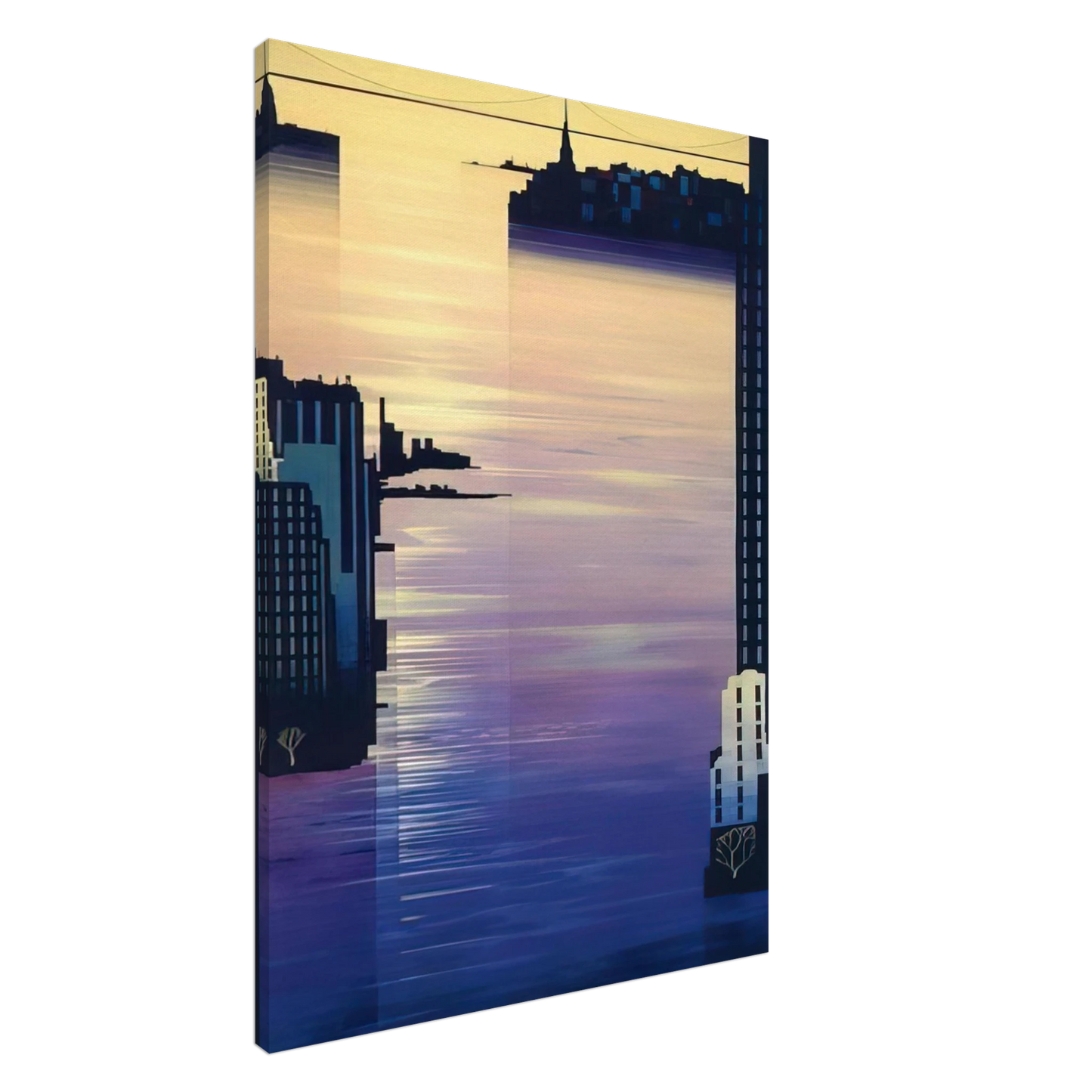 Eyvind Earle - East River Canvas - 20x30 cm / 8x12 inches-canvas