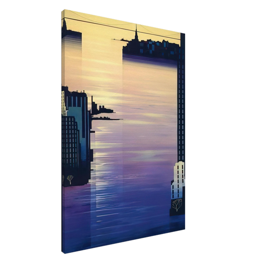 Eyvind Earle - East River Canvas - 20x30 cm / 8x12 inches-canvas