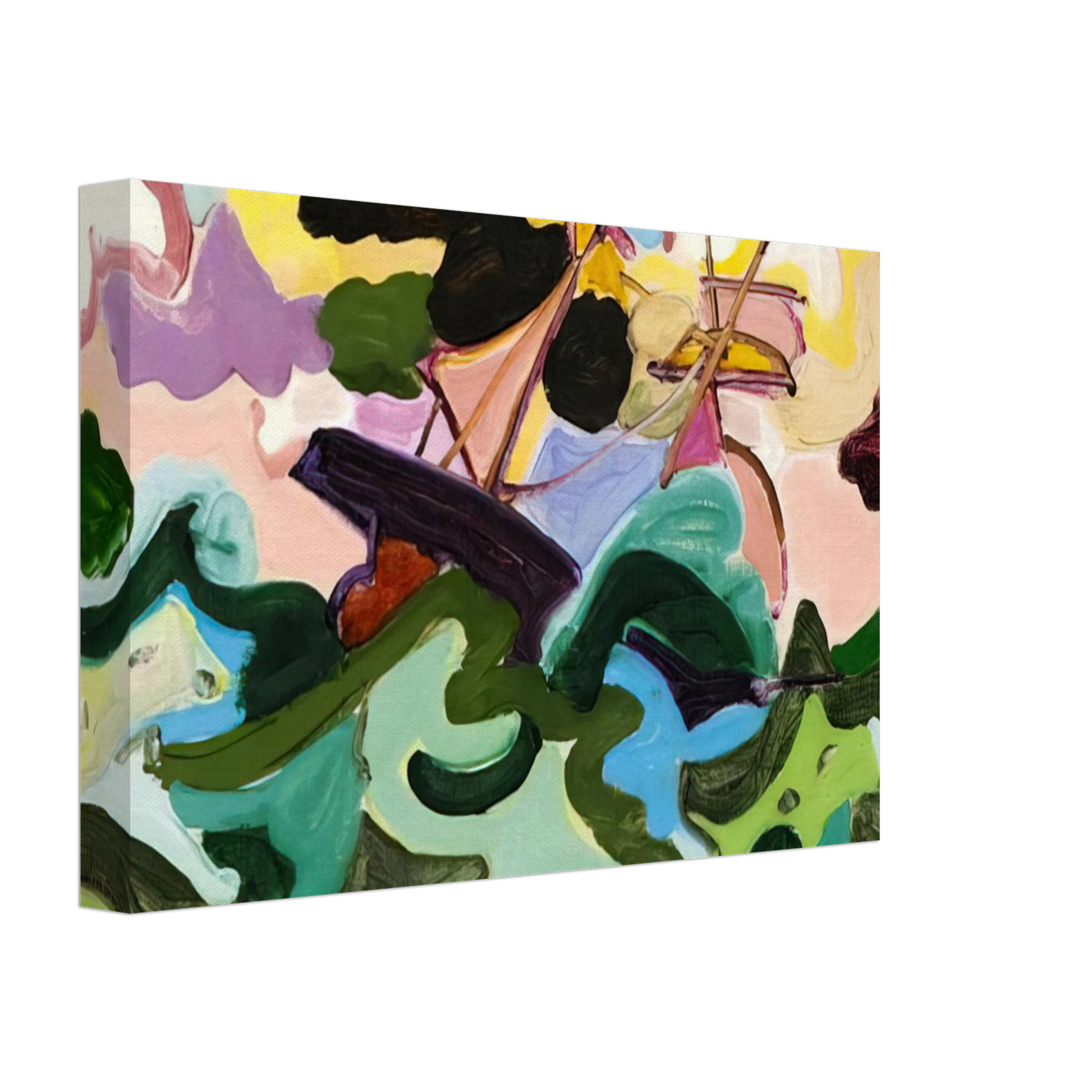 Charles Lapicque - En fuite - Fauvism, Tachisme Canvas - 40x60 cm / 16x24 inches-canvas