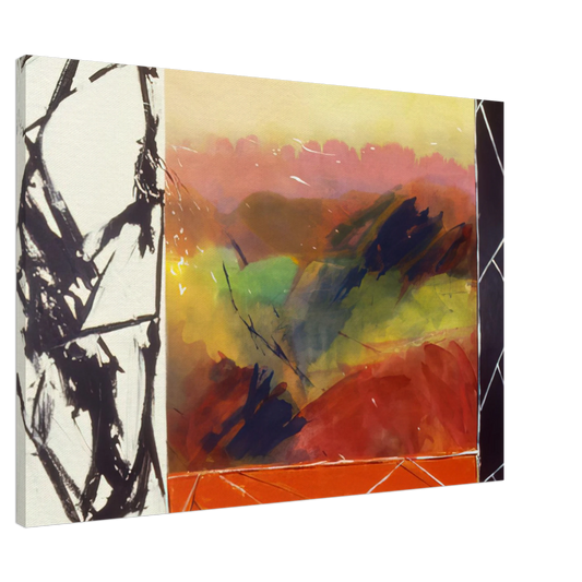 Ronnie Landfield - Railroad Gate - 1989 Canvas - 20x30 cm / 8x12 inches-canvas