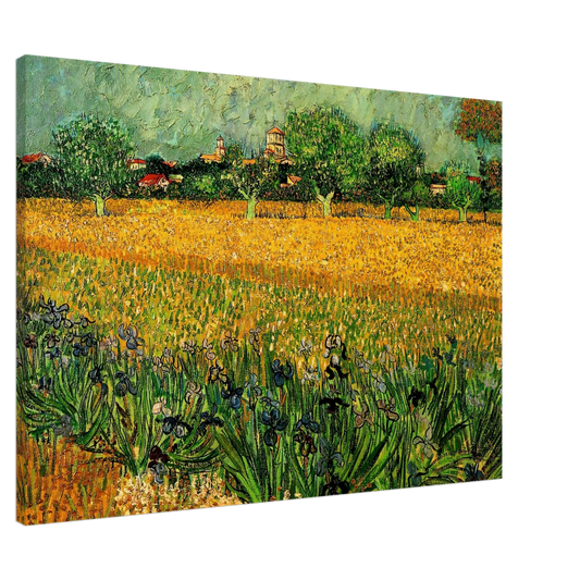 Vincent van Gogh - View of Arles with Irises in the Foreground Canvas - 20x30 cm / 8x12 inches-canvas