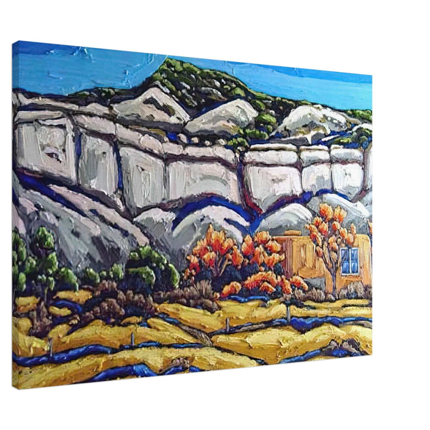 Georgia O'Keeffe - Ghost Ranch Painting Canvas - 20x30 cm / 8x12 inches-canvas