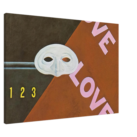 Charles Demuth - Love, Love, Love Gertrude Stein - 1928 Canvas - 20x30 cm / 8x12 inches-canvas