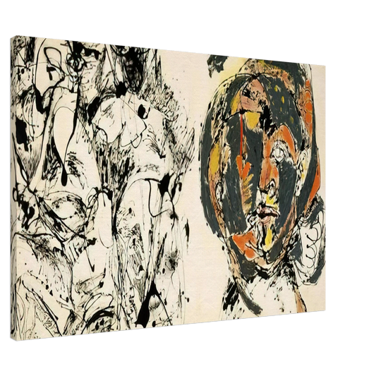 Jackson Pollock - PORTRAIT AND A DREAM 1953 Canvas - 20x30 cm / 8x12 inches-canvas
