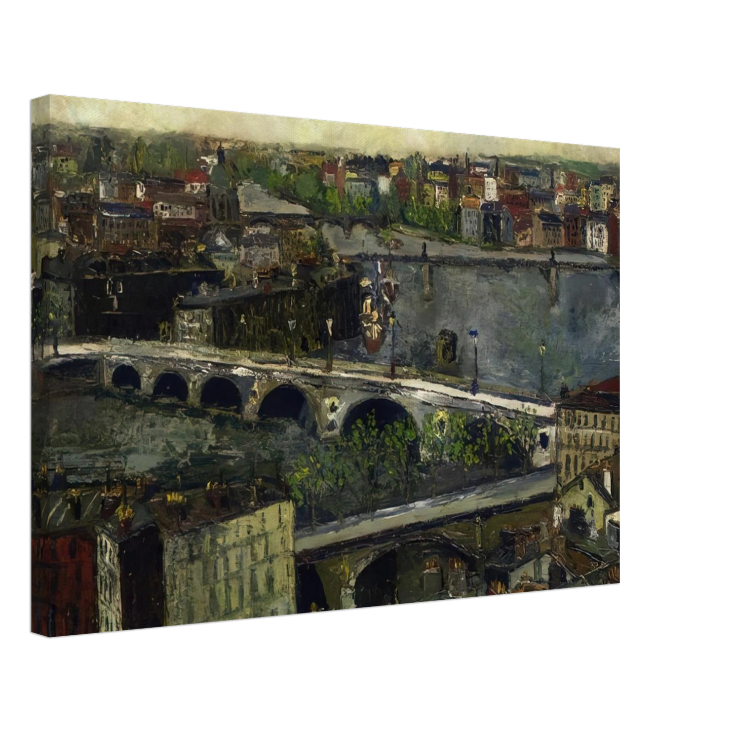 Maurice Utrillo - THE BRIDGES OF TOULOUSE Canvas - 70x100 cm / 28x40 inches-canvas