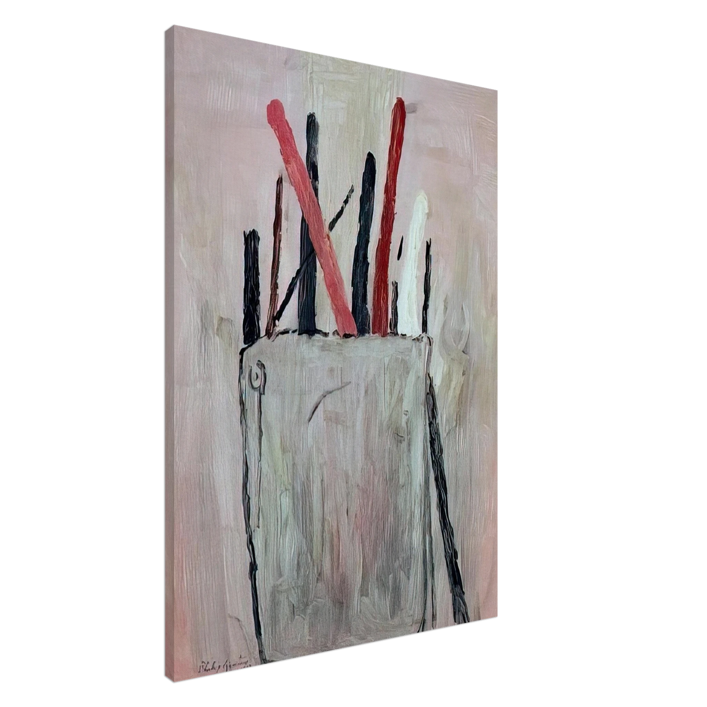 Philip Guston - BRUSHES 1969 Canvas - 20x30 cm / 8x12 inches-canvas