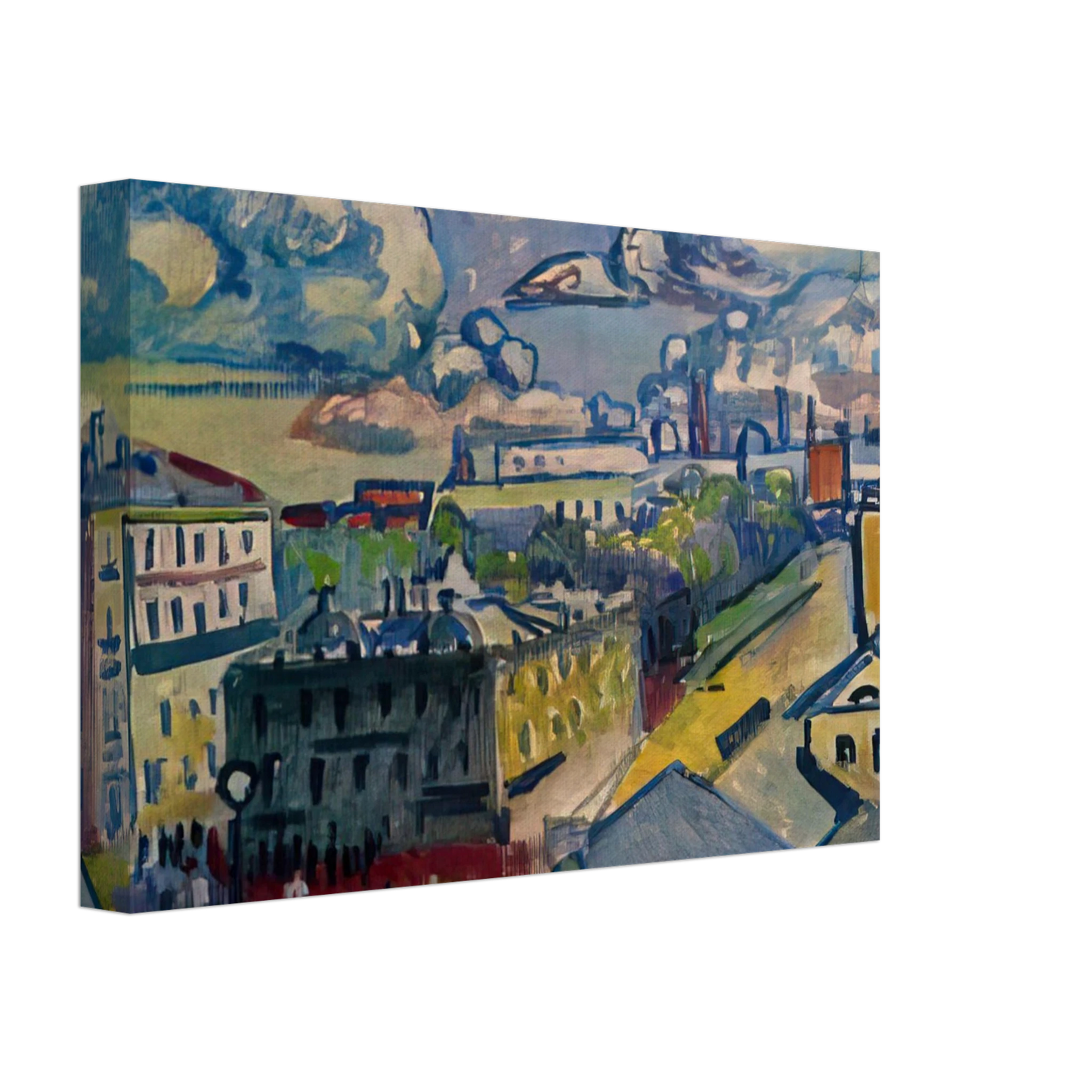 Wassily Kandinsky - MOSCOW ZUBOVSKAYA SQUARE STUDY 1916 Canvas - 40x60 cm / 16x24 inches-canvas