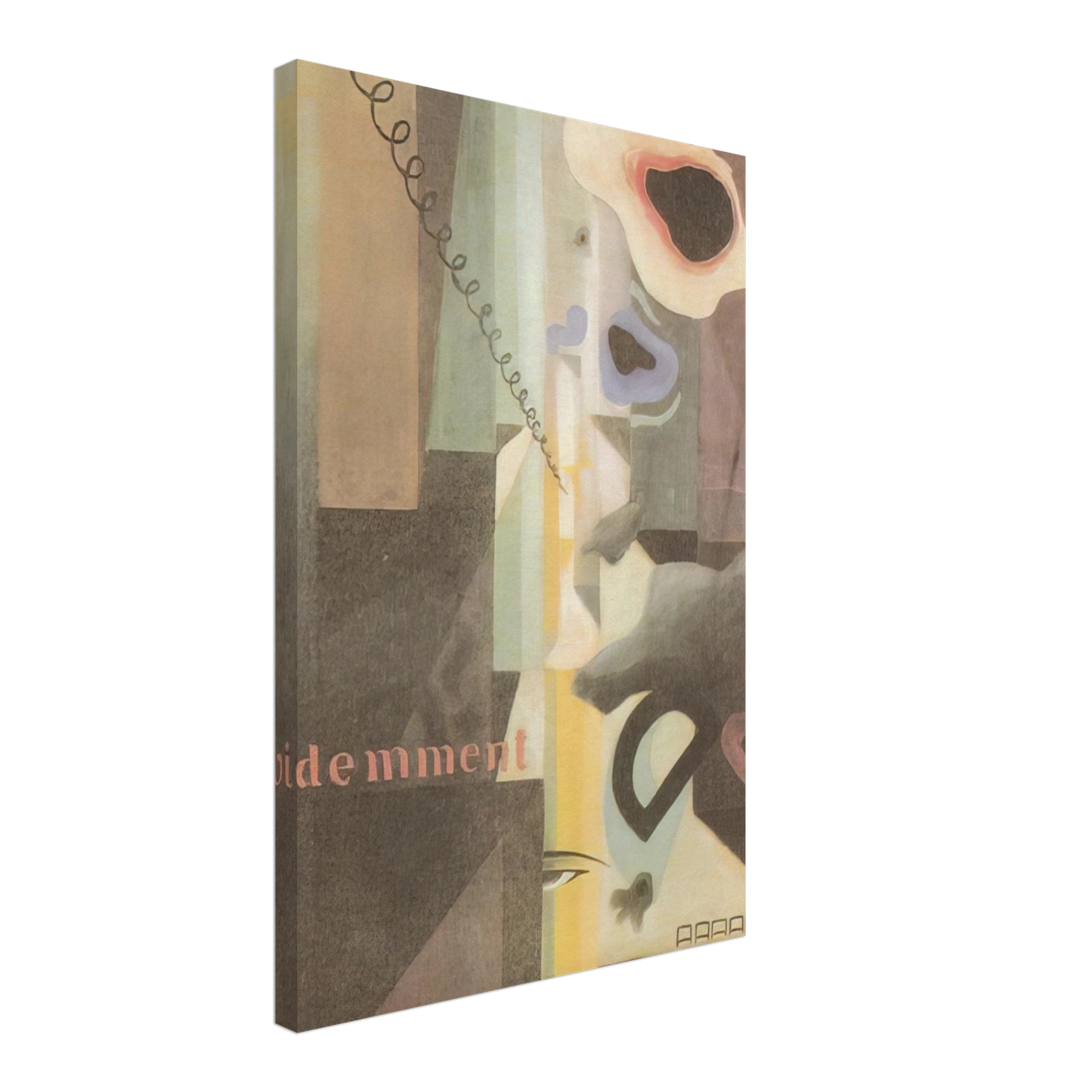 Julius Evola - Composizione Paesaggio Dada n. 3 o n. 2 - 1921 Canvas - 40x60 cm / 16x24 inches-canvas