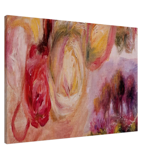 Pierre-Auguste Renoir - Roses with a Landscape Canvas - 20x30 cm / 8x12 inches-canvas