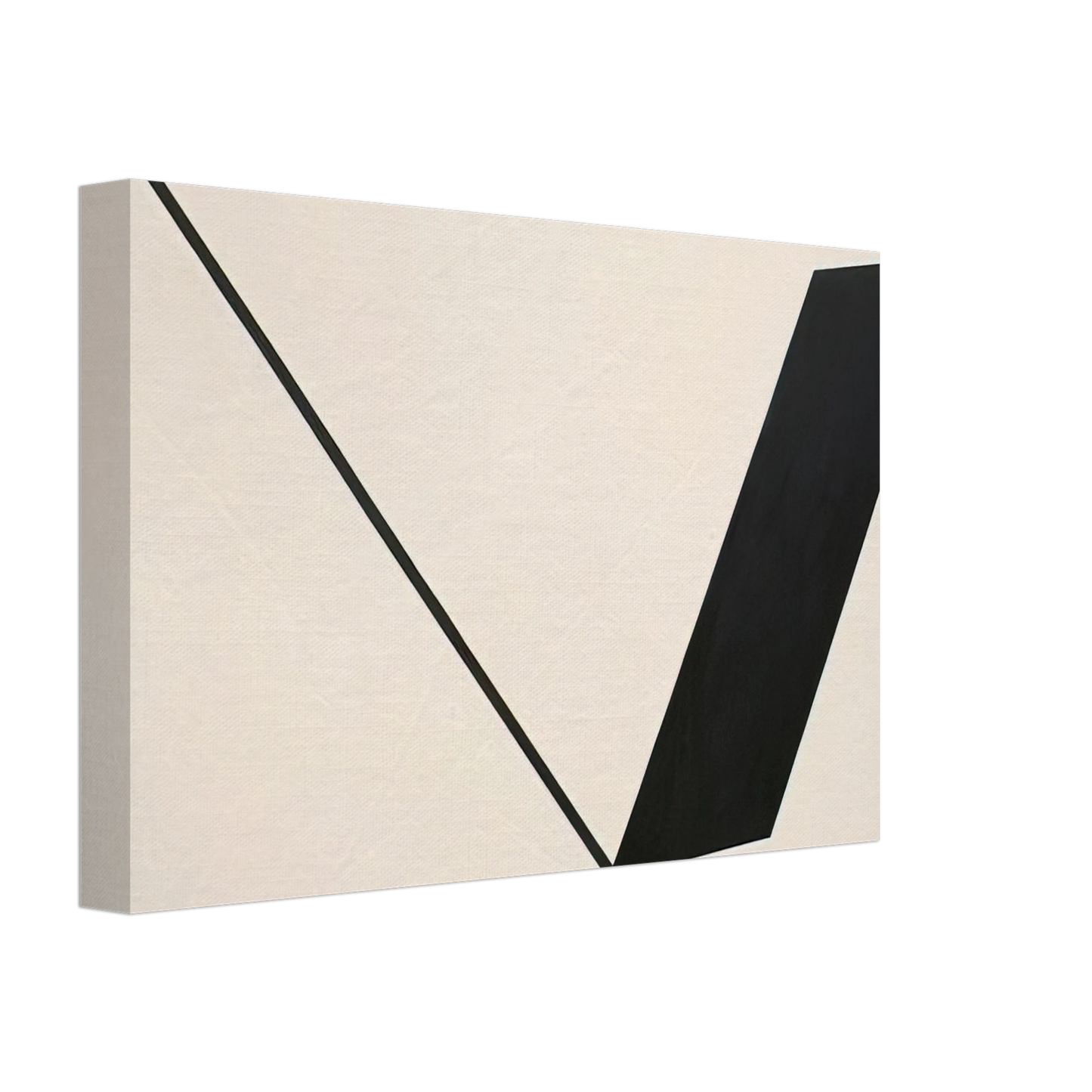 Leon Polk Smith - Big Space - Black Line - 1990 Canvas - 40x60 cm / 16x24 inches-canvas
