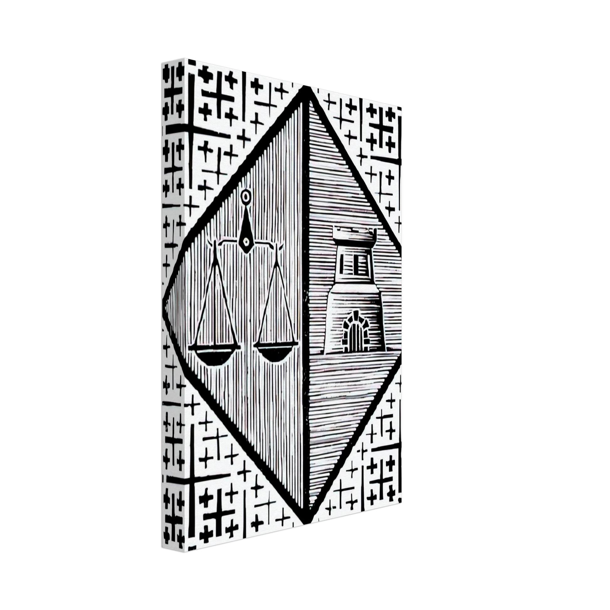 MC Escher - BOOKPLATE A R A WERTHEIM Canvas - 70x100 cm / 28x40 inches-canvas
