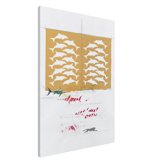 Alighiero Boetti - FANNO CINQUE 1988 Canvas - 20x30 cm / 8x12 inches-canvas