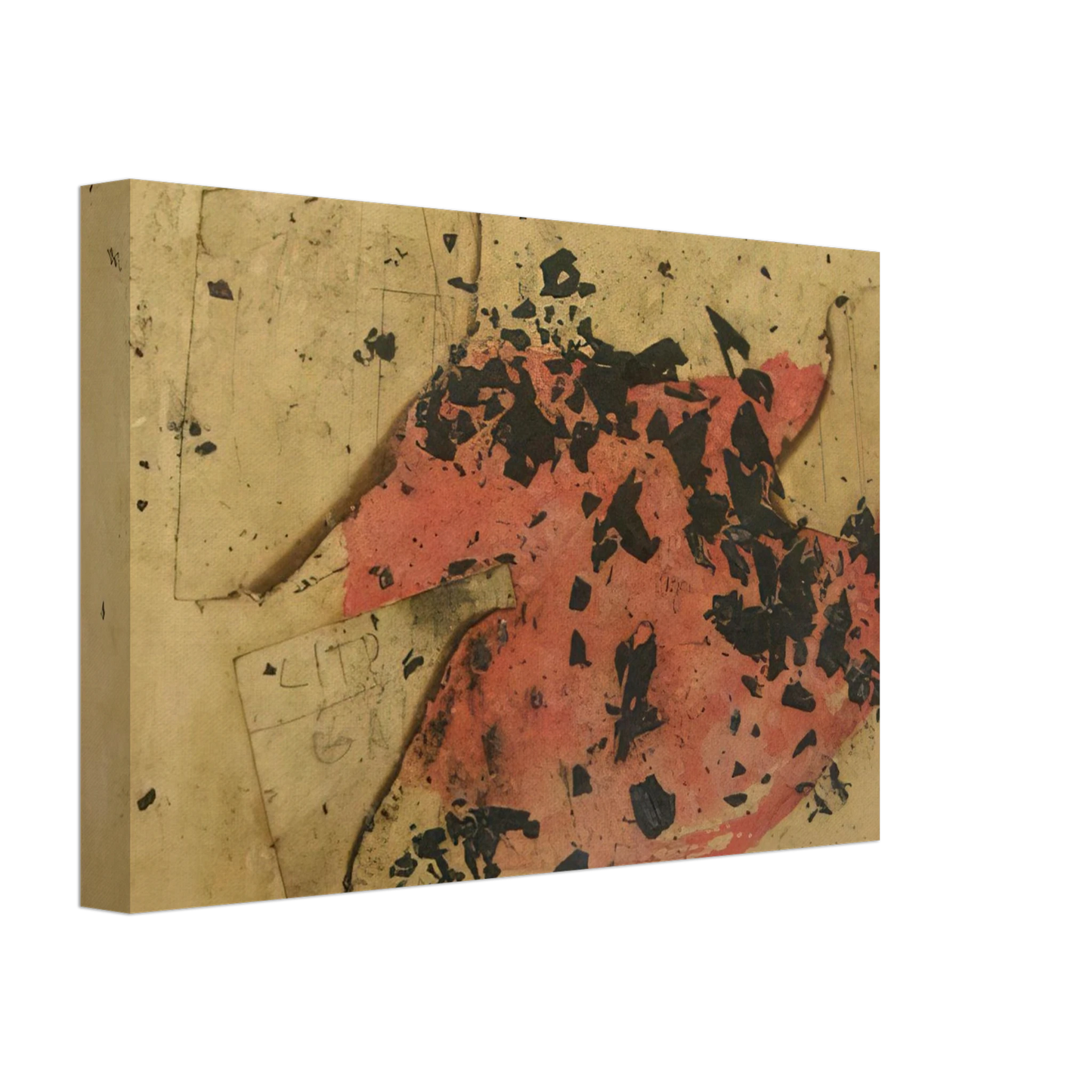 Alberto Burri - Combustione - 1957 Canvas - 70x100 cm / 28x40 inches-canvas
