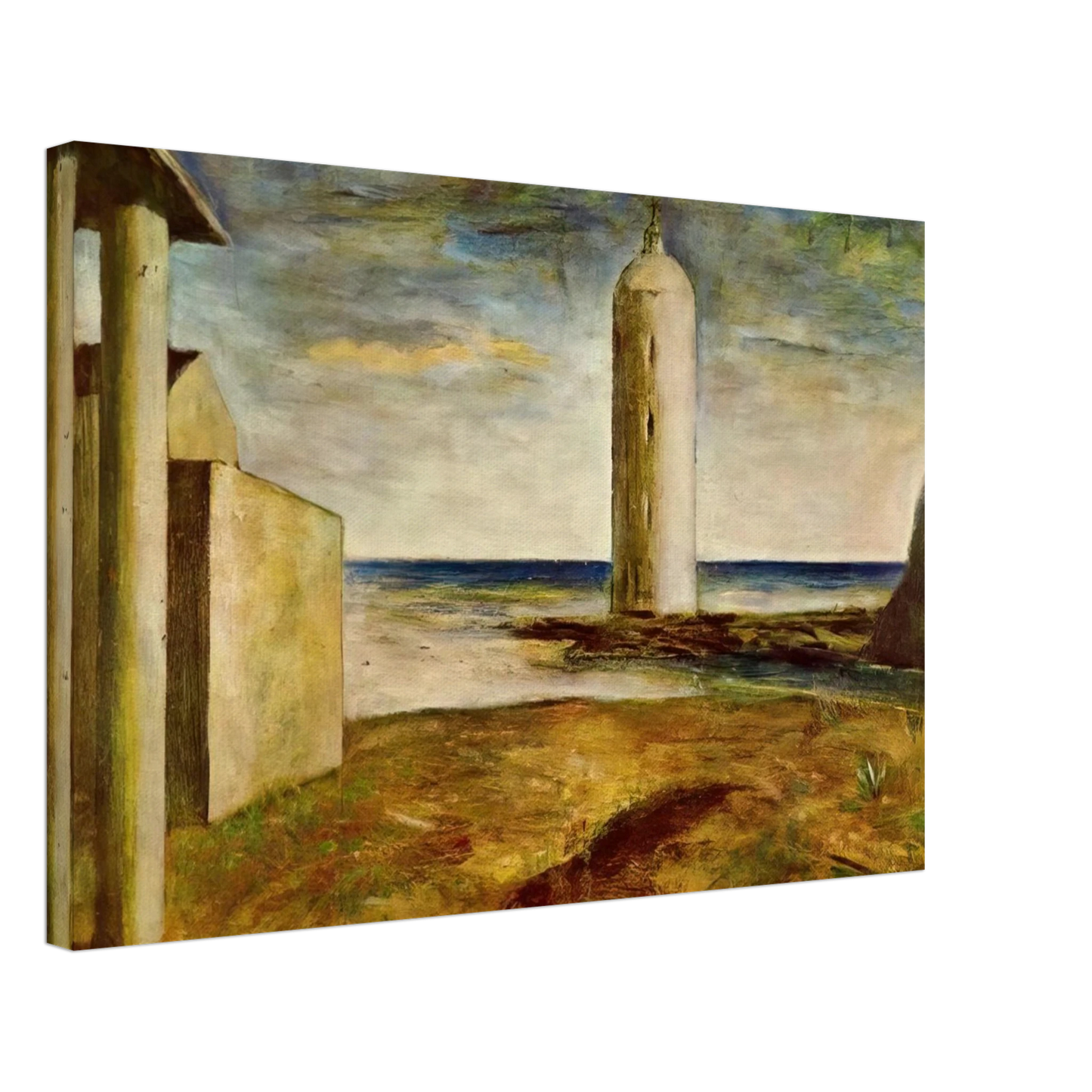Carlo Carra - EL FARO 1928 Canvas - 70x100 cm / 28x40 inches-canvas