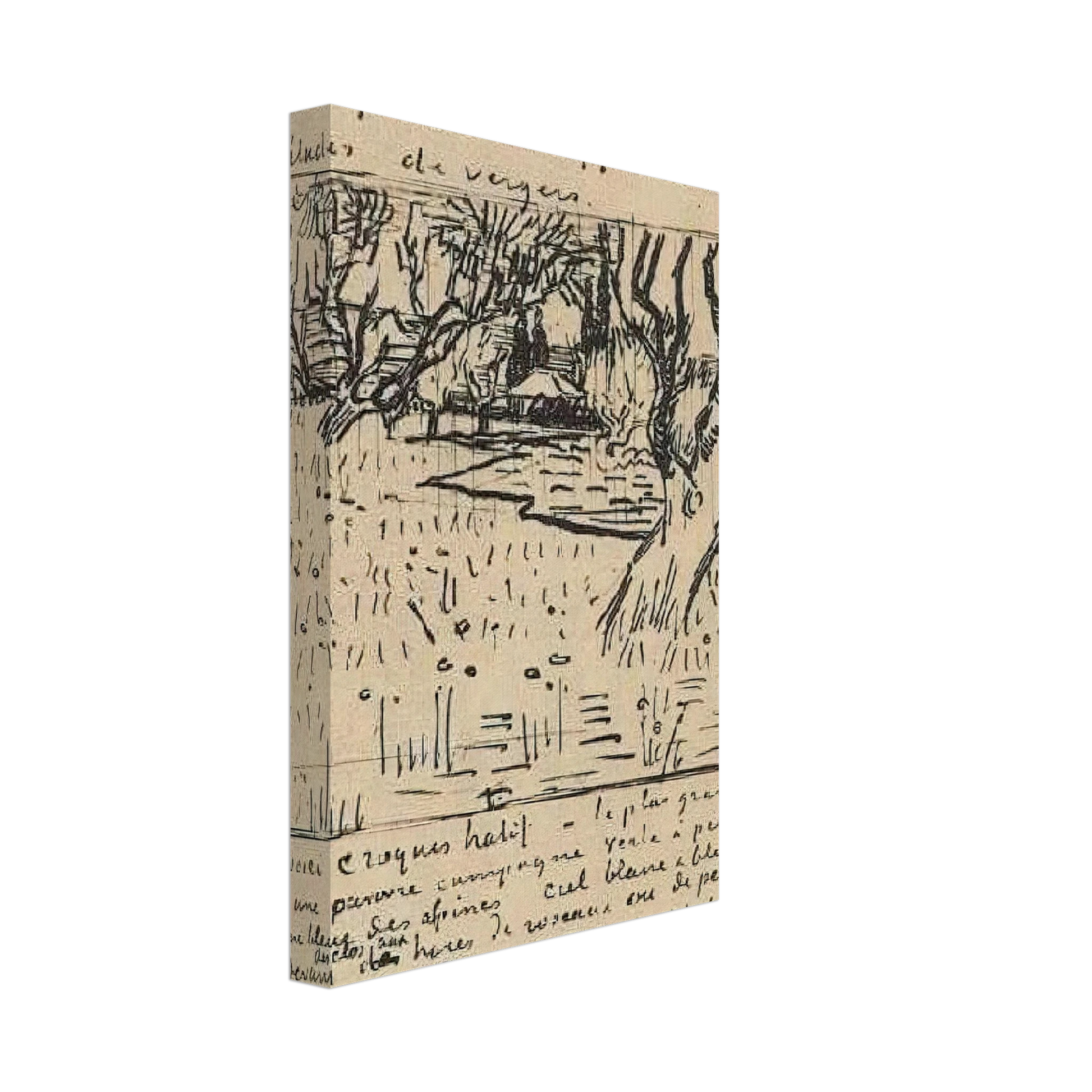 Vincent van Gogh - Orchard in Bloom with View of Arles Canvas - 70x100 cm / 28x40 inches-canvas