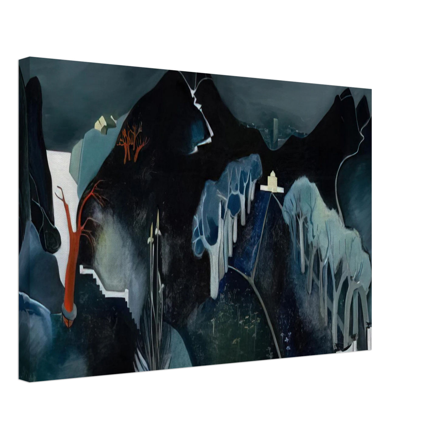 Tove Jansson - Mysterious Landscape - 1930 Canvas - 70x100 cm / 28x40 inches-canvas