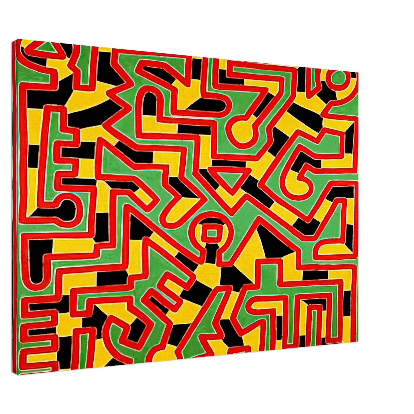 Keith Haring - UNTITLED 1988 Canvas - 20x30 cm / 8x12 inches-canvas