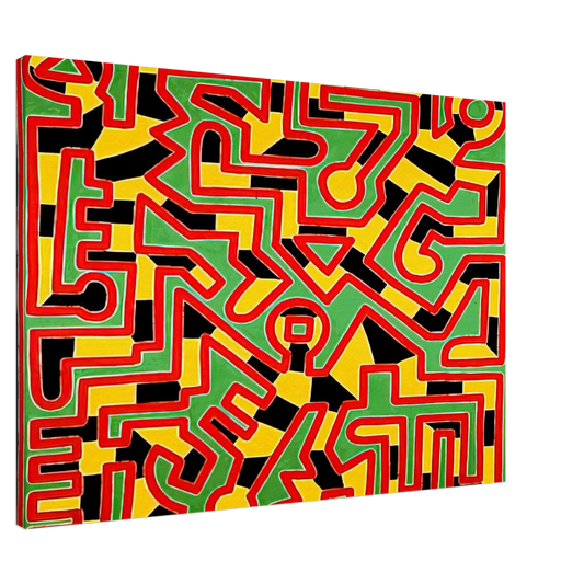 Keith Haring - UNTITLED 1988 Canvas - 20x30 cm / 8x12 inches-canvas