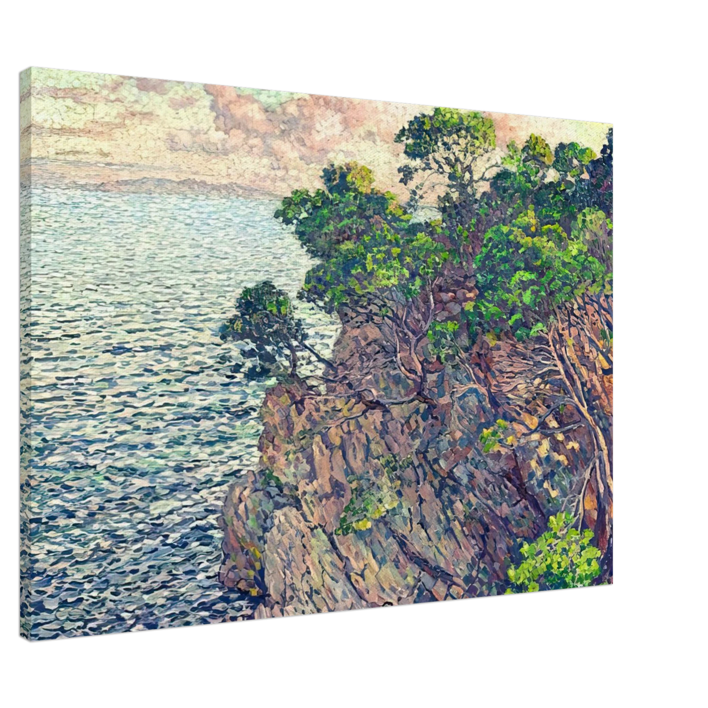 Theo van Rysselberghe - THE POINT OF ROSSIGNOL 1905 Canvas - 20x30 cm / 8x12 inches-canvas