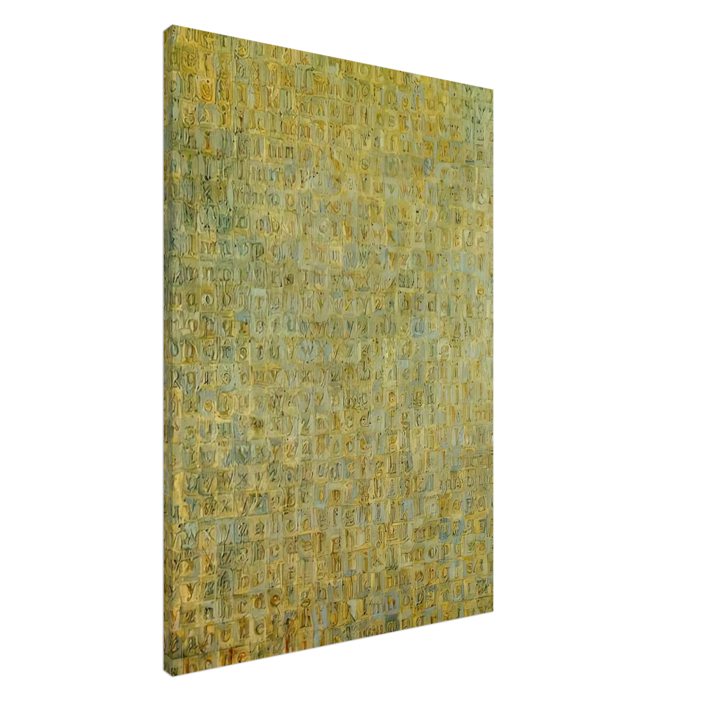 Jasper Johns - GREY ALPHABETS Canvas - 20x30 cm / 8x12 inches-canvas