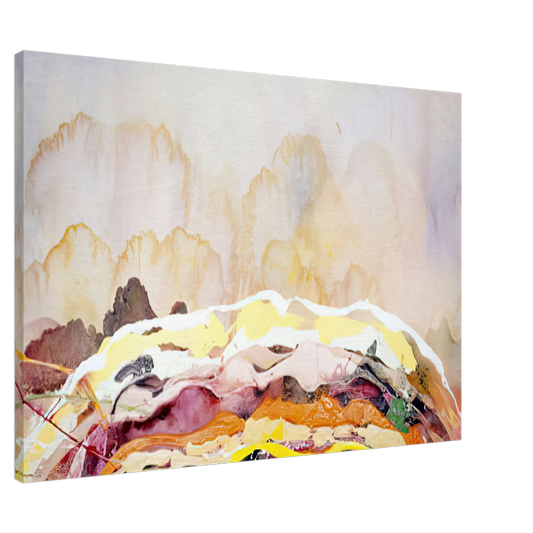 Ronnie Landfield - Danish Opera - 1969 Canvas - 20x30 cm / 8x12 inches-canvas