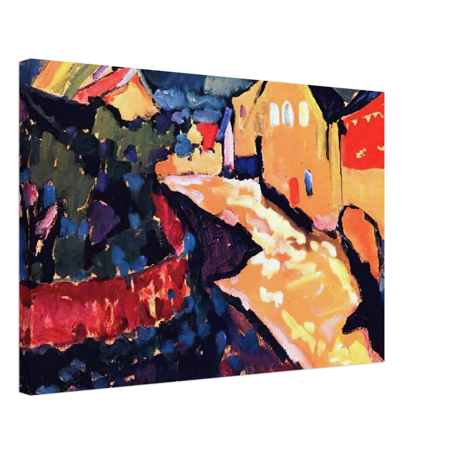 Wassily Kandinsky - MURNAU WITH RAINBOW 1909 Canvas - 40x60 cm / 16x24 inches-canvas