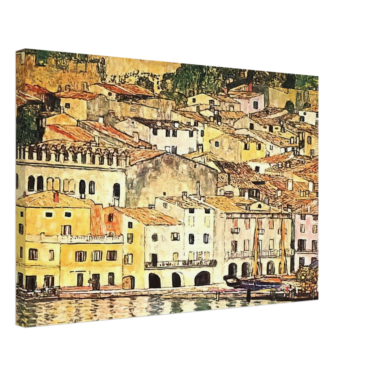 Gustav Klimt - MALCESINE ON LAKE GARDA Canvas - 70x100 cm / 28x40 inches-canvas