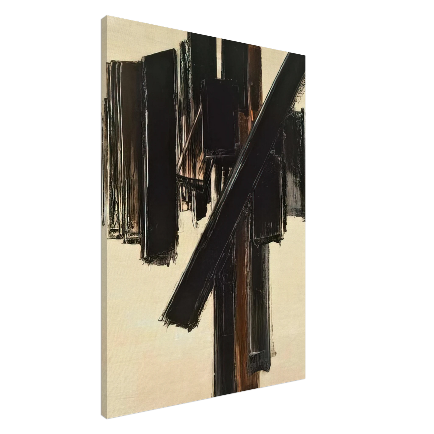 Pierre Soulages - Peinture, 10 juin 1958 - 1958 Canvas - 20x30 cm / 8x12 inches-canvas