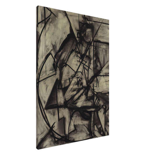 Lee Krasner - Seated Nude Canvas - 20x30 cm / 8x12 inches-canvas