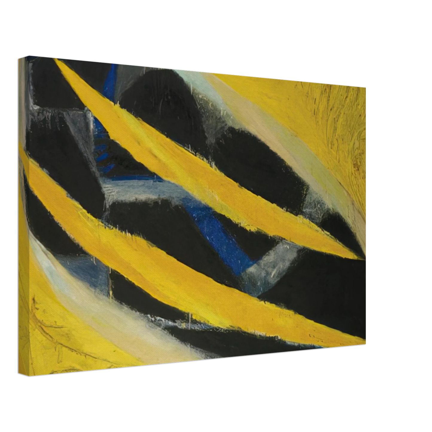Frank Lobdell - Dark Presence III, Yellow - 1963 Canvas - 40x60 cm / 16x24 inches-canvas