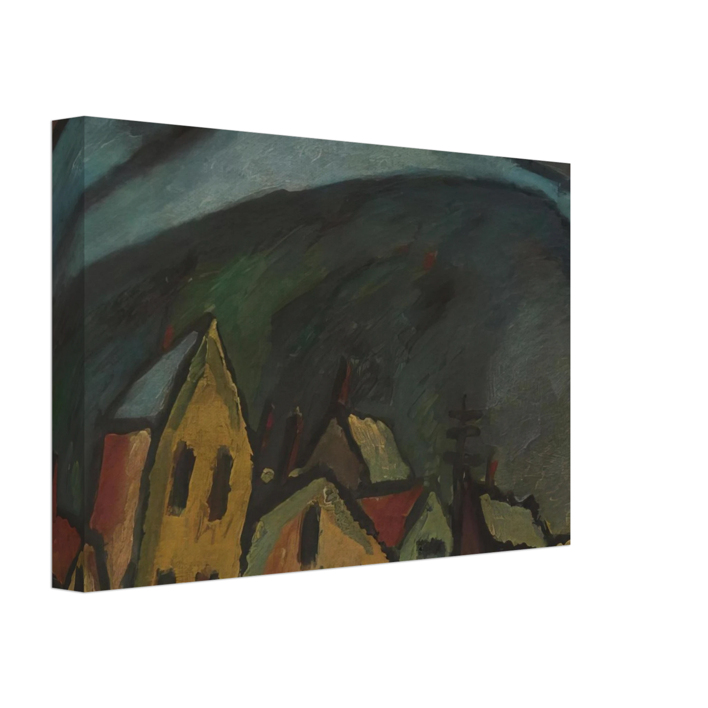 Alexej von Jawlensky - BERGLANDSCHAFT MIT H USERN 1912 Canvas - 40x60 cm / 16x24 inches-canvas