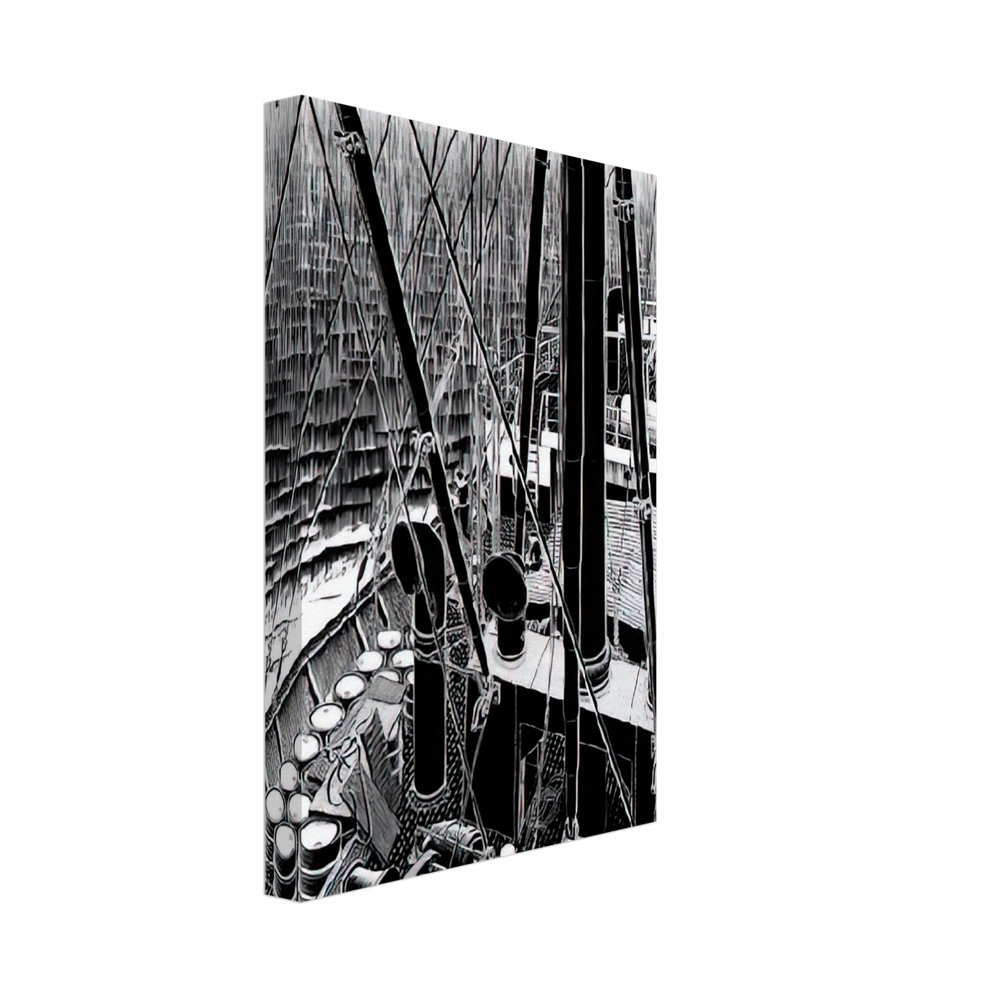 MC Escher - FREIGHTER SEPTEMBER 1936 1936 Canvas - 70x100 cm / 28x40 inches-canvas