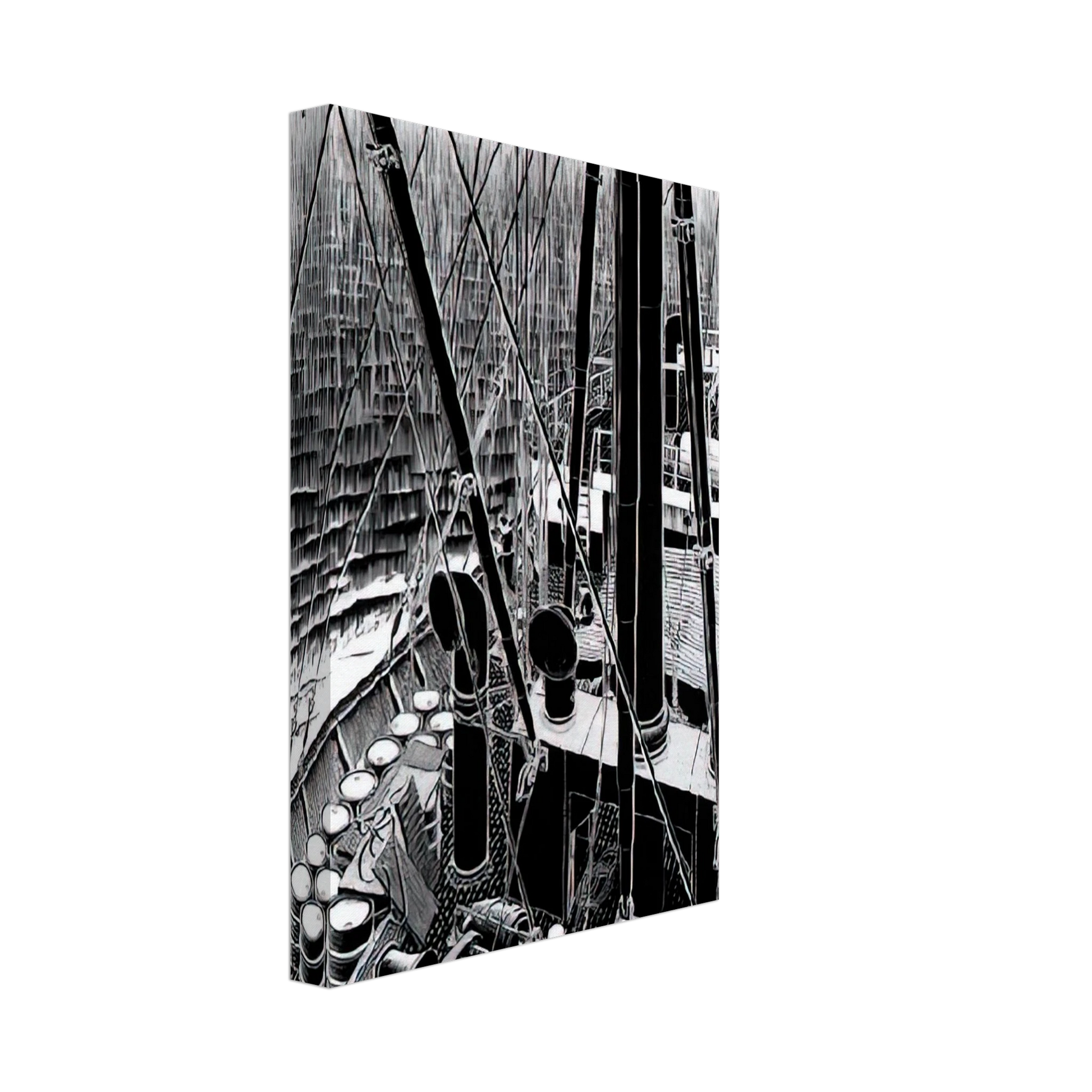 MC Escher - FREIGHTER SEPTEMBER 1936 1936 Canvas - 70x100 cm / 28x40 inches-canvas