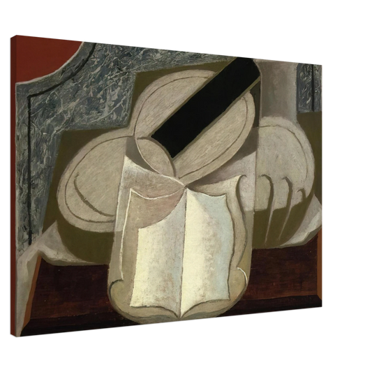 Juan Gris - BOOK AND GUITAR 1925 Canvas - 20x30 cm / 8x12 inches-canvas