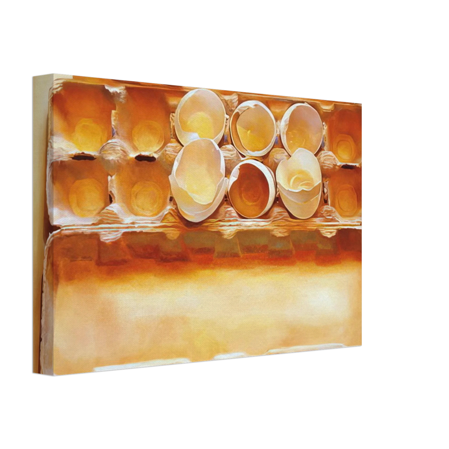 Mary Pratt - Eggs in an Egg Crate - 1975 Canvas - 70x100 cm / 28x40 inches-canvas