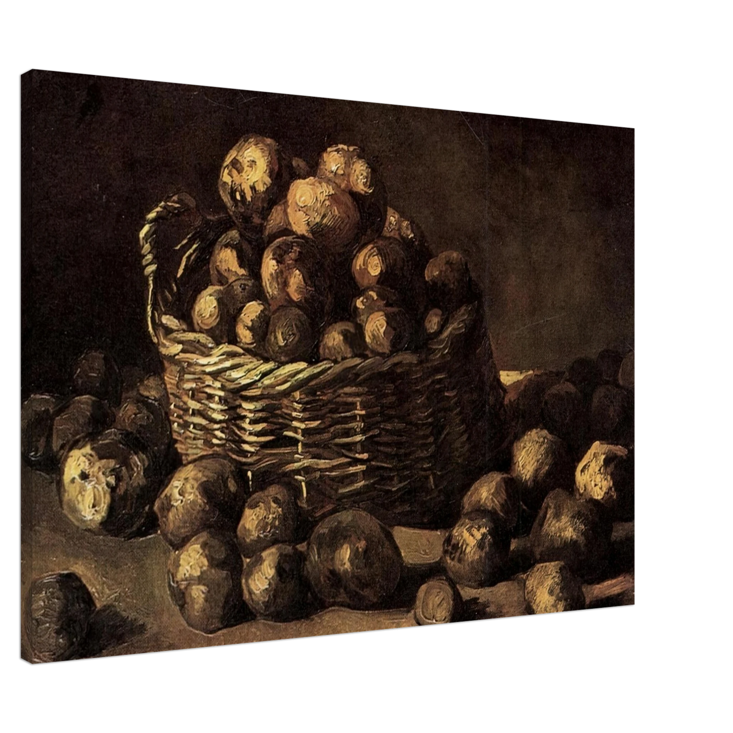 Vincent van Gogh - Basket of Potatoes Canvas - 20x30 cm / 8x12 inches-canvas