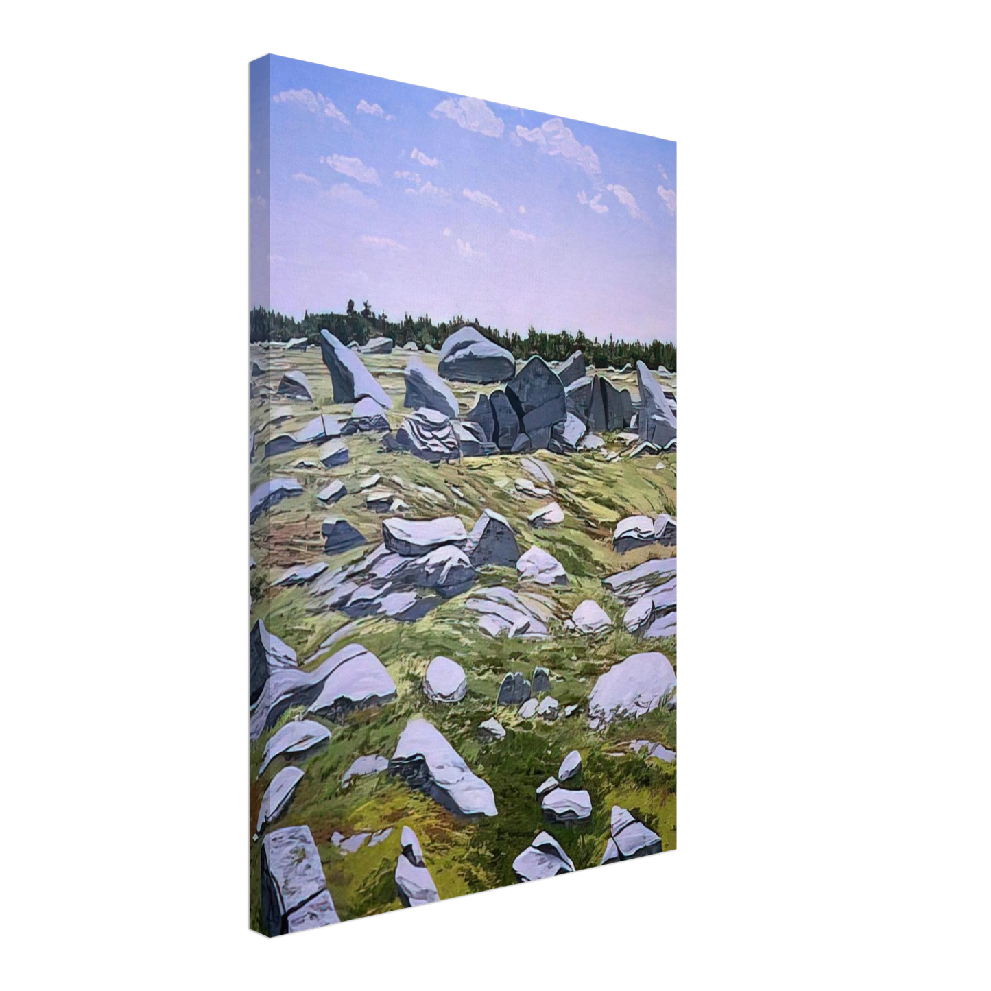 Neil Welliver - Midday Barren - 1983 Canvas - 40x60 cm / 16x24 inches-canvas