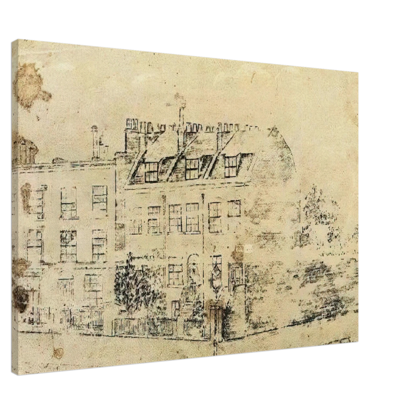 Vincent van Gogh - Vincent's Boarding House in Hackford Road, Brixton, London Canvas - 20x30 cm / 8x12 inches-canvas