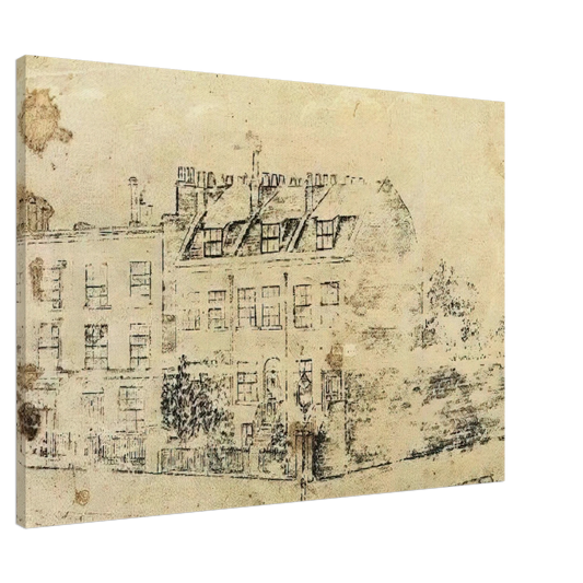 Vincent van Gogh - Vincent's Boarding House in Hackford Road, Brixton, London Canvas - 20x30 cm / 8x12 inches-canvas