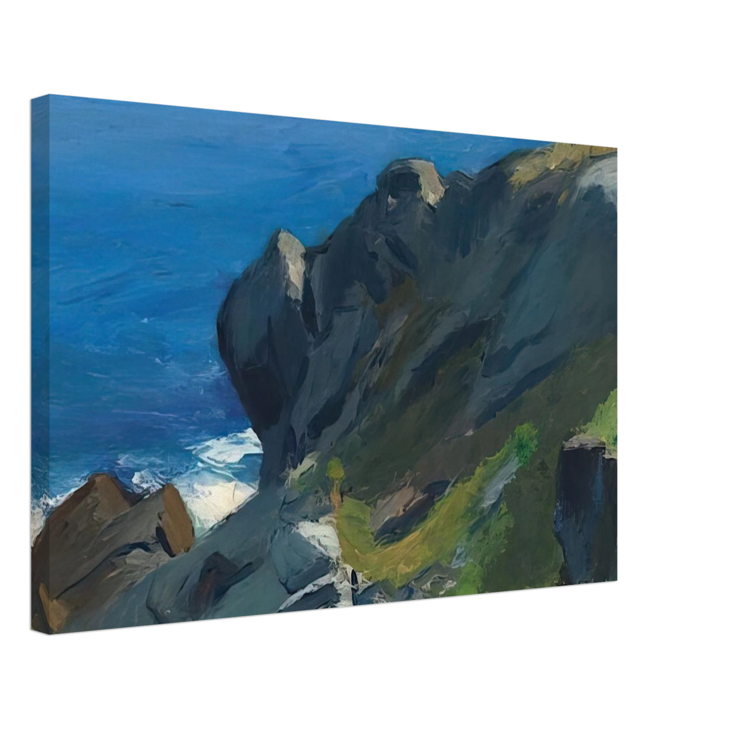Edward Hopper - Rocky Shore and Sea Canvas - 40x60 cm / 16x24 inches-canvas