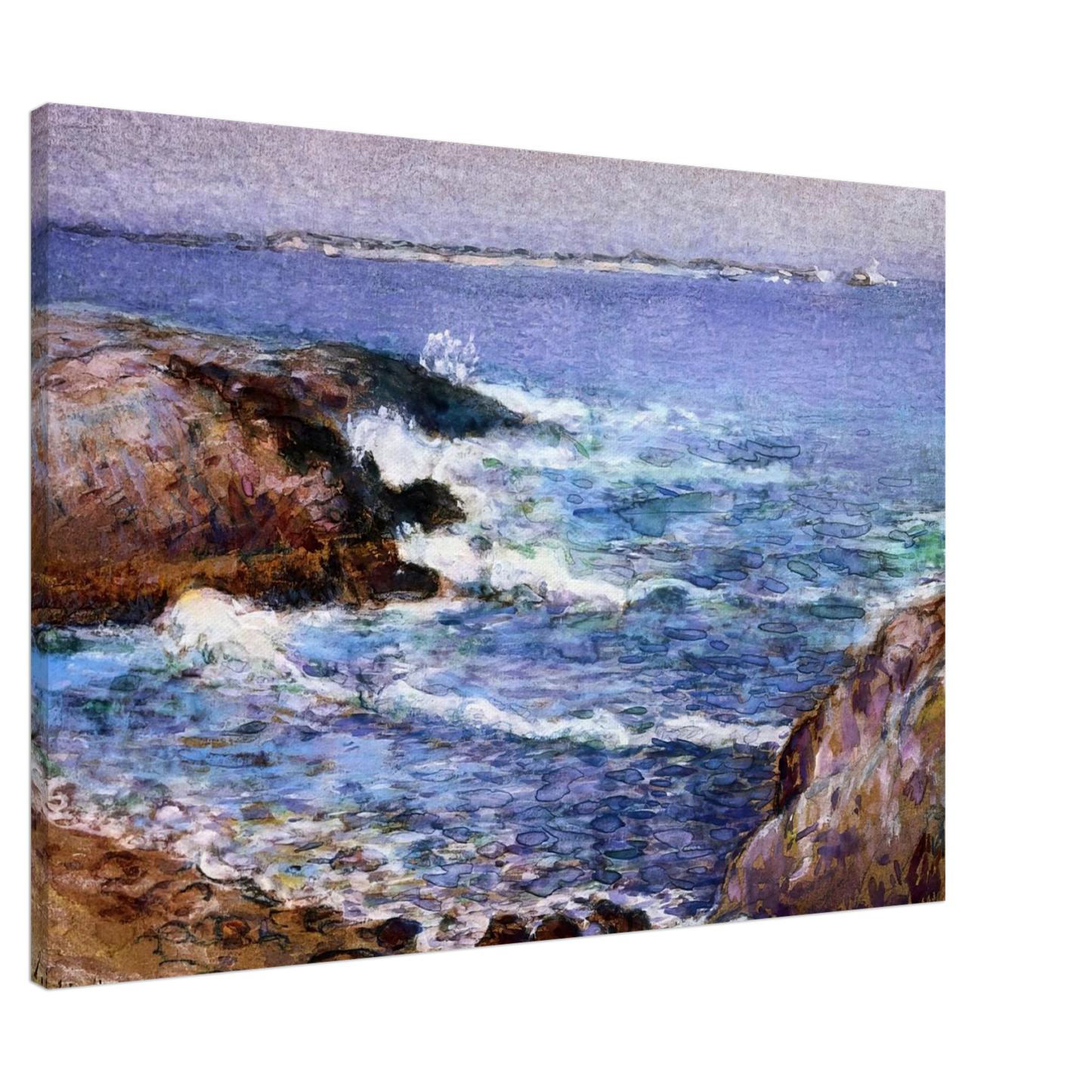 Childe Hassam - Cannon Beach, Oregon Canvas - 20x30 cm / 8x12 inches-canvas