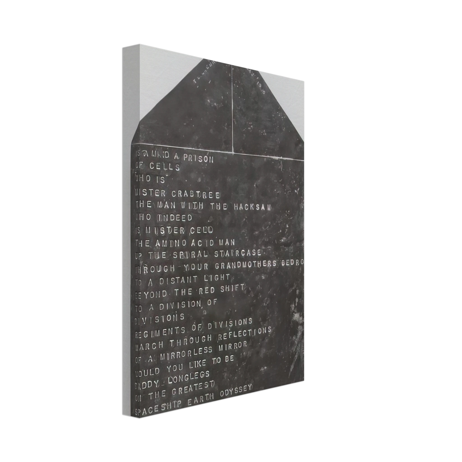 Bob Law - Is a Mind a Prison - 1970 Canvas - 40x60 cm / 16x24 inches-canvas